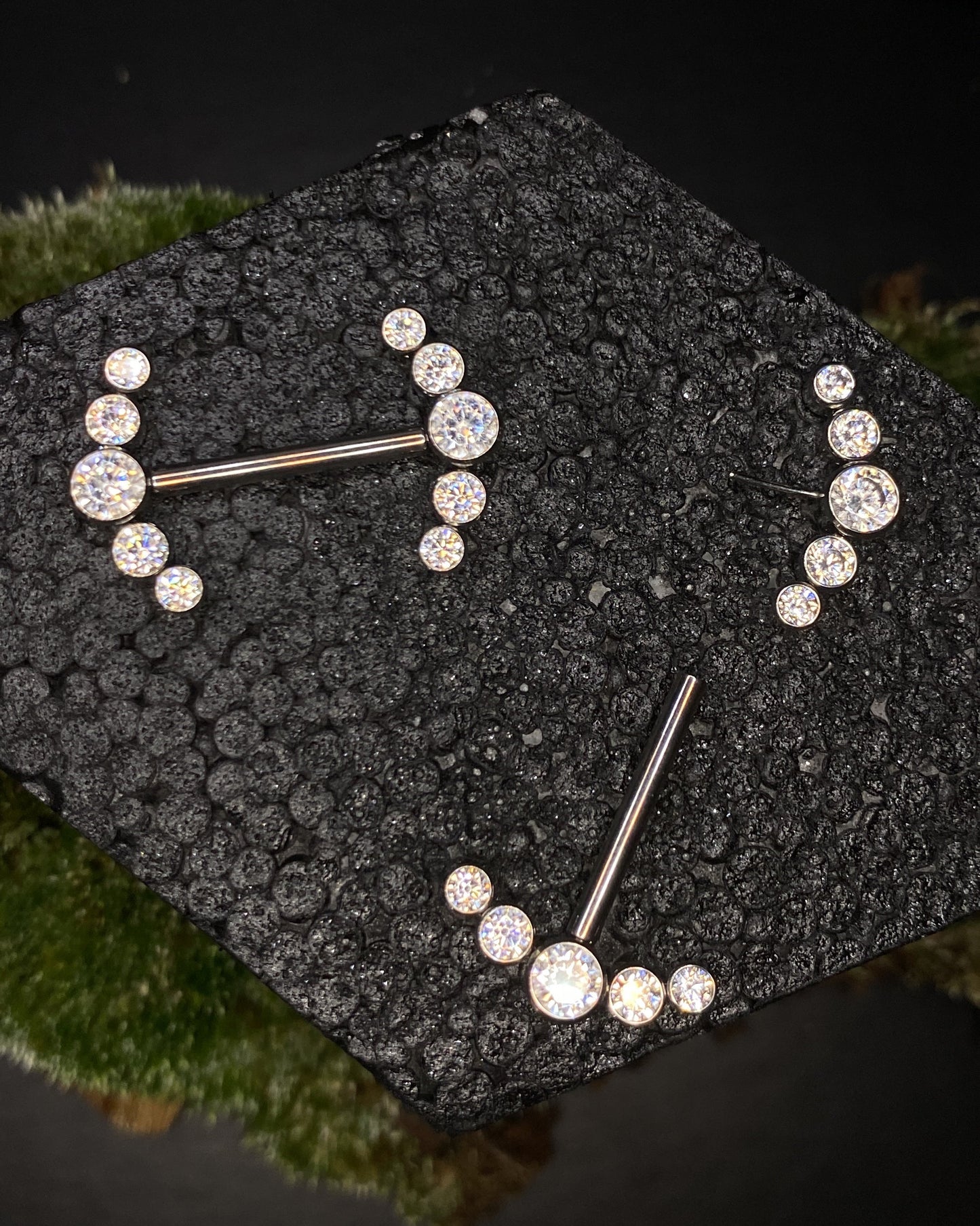 Titanium CZ Arch Barbells