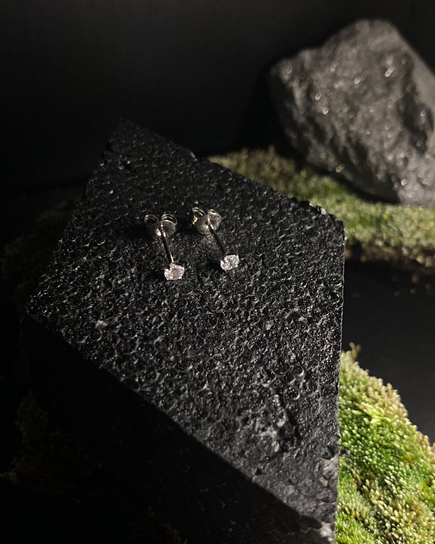 Titanium Prong Earring set