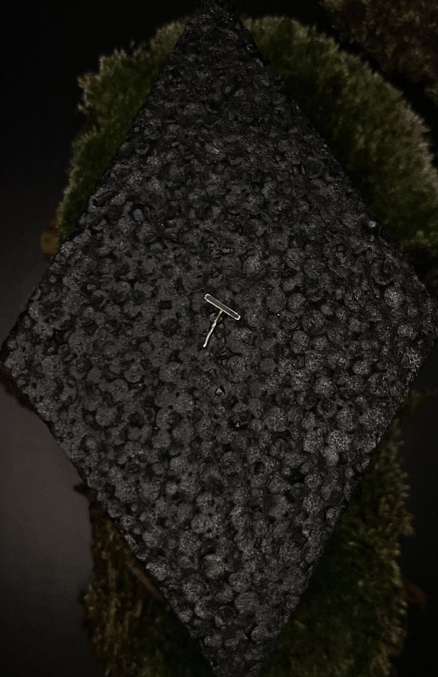 Titanium Rectangular Hammered Threadless Top
