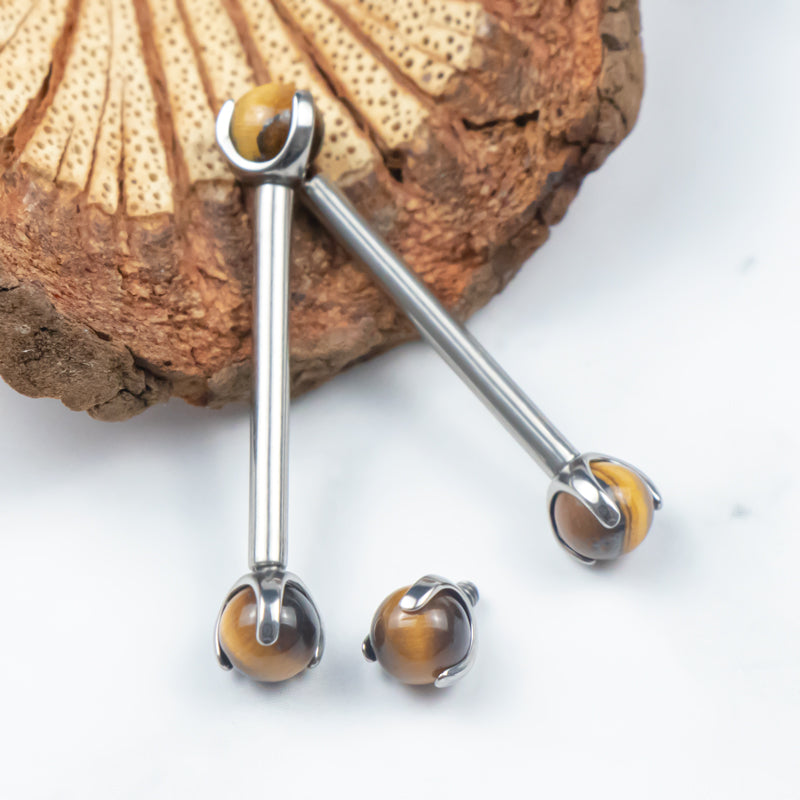 14g Titanium Straight Barbell (Stone ends)