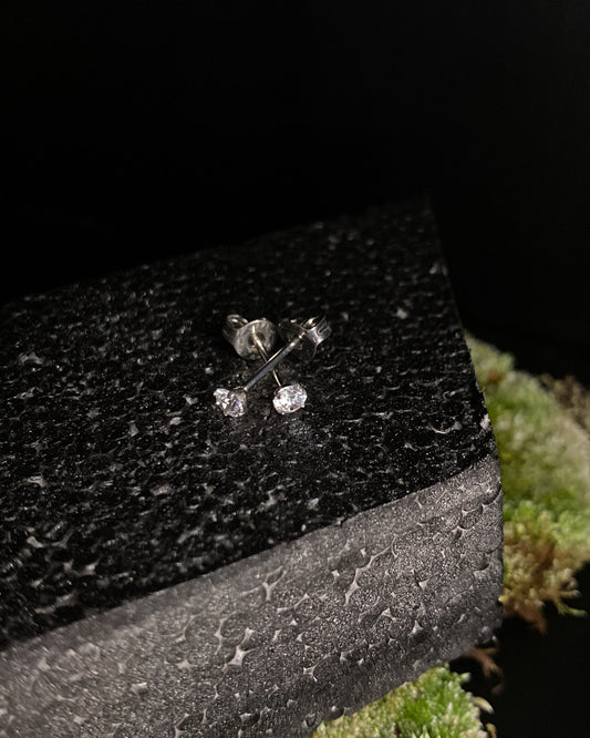Titanium Prong Earring set
