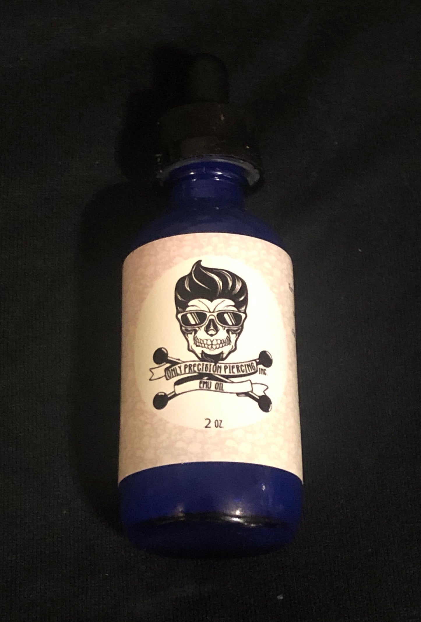 2 oz emu oil bottle (great for piercings, tattoos, skin irritations and scarring)