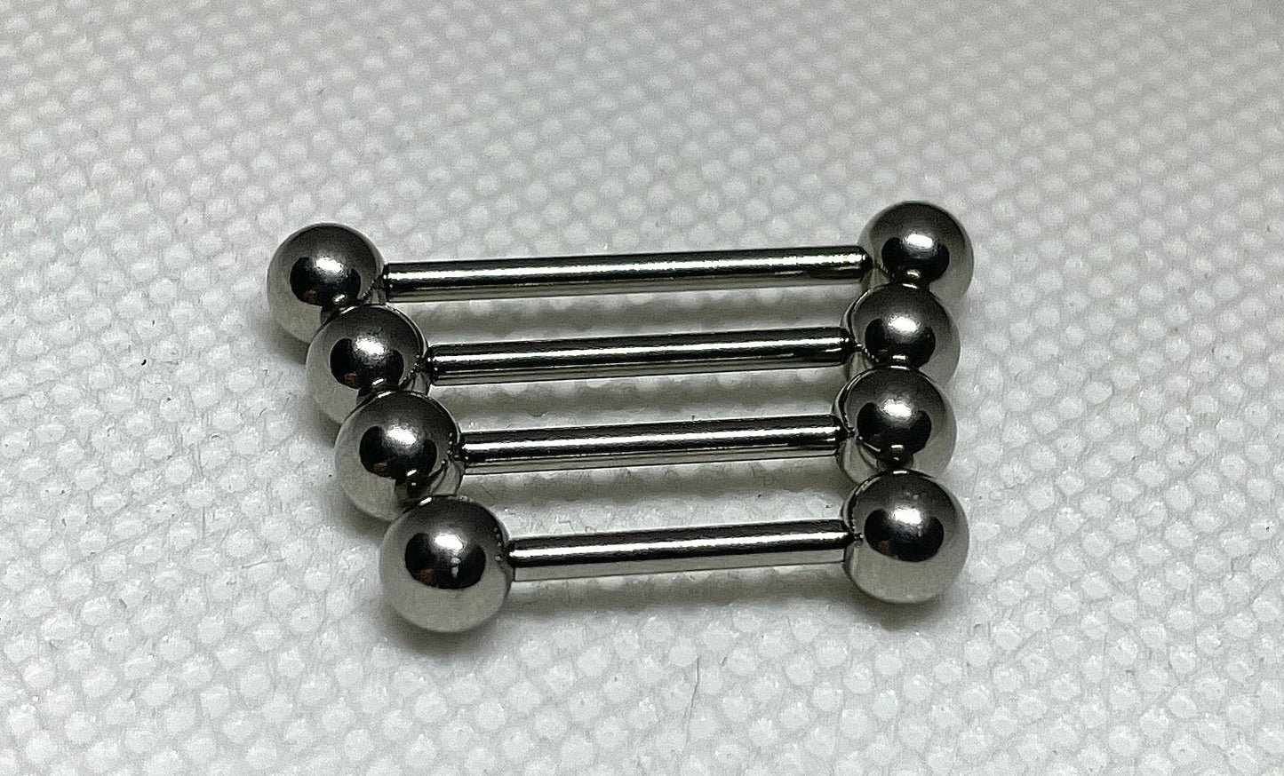 14 gauge 1/2" ASTM F136 titanium internally threaded barbell, 5mm balls-5/8" or 3/4"